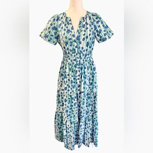 Anthropologie Blue Floral Dress